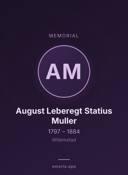 Memorial portrait of August Leberegt Statius Muller