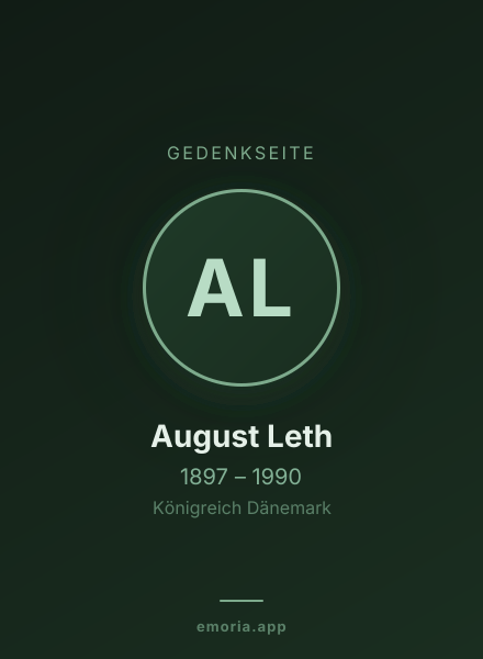 Gedenkportrait von August Leth