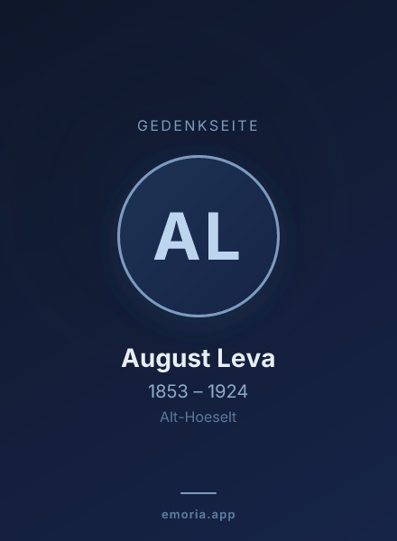 Gedenkportrait von August Leva