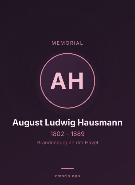 Memorial portrait of August Ludwig Hausmann