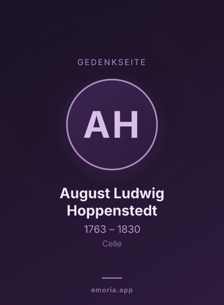 Gedenkportrait von August Ludwig Hoppenstedt