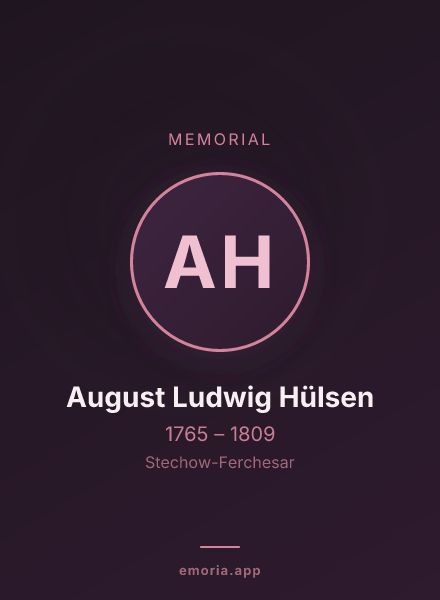 Memorial portrait of August Ludwig Hülsen