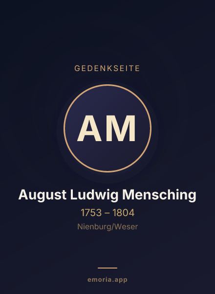 Gedenkportrait von August Ludwig Mensching