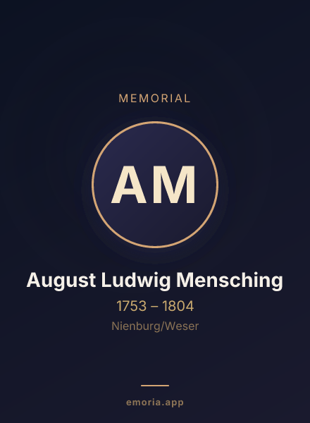 Memorial portrait of August Ludwig Mensching