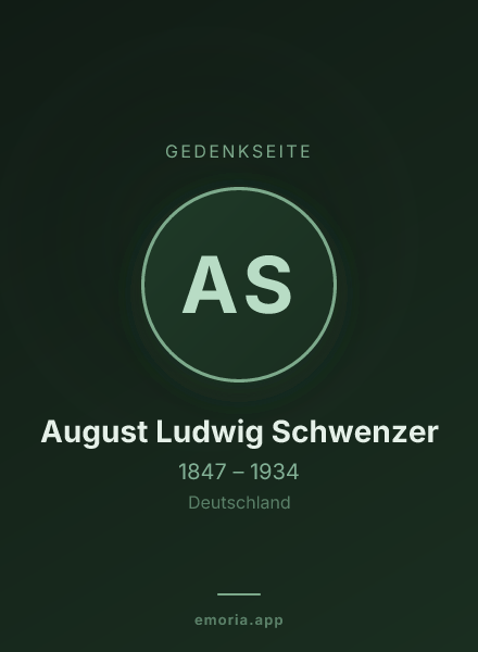 Gedenkportrait von August Ludwig Schwenzer
