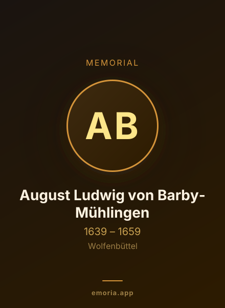 Memorial portrait of August Ludwig von Barby-Mühlingen