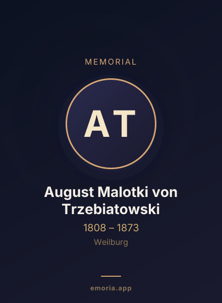 Memorial portrait of August Malotki von Trzebiatowski