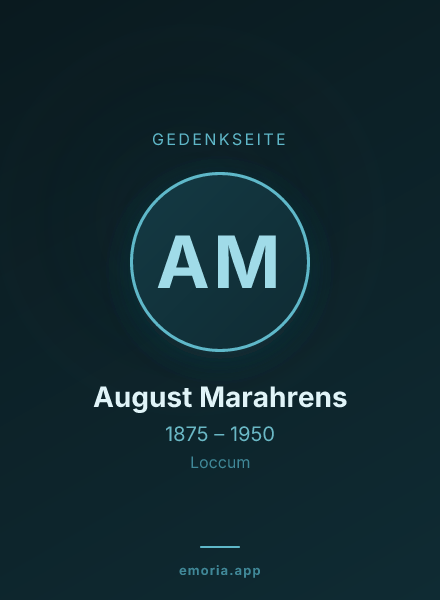Gedenkportrait von August Marahrens