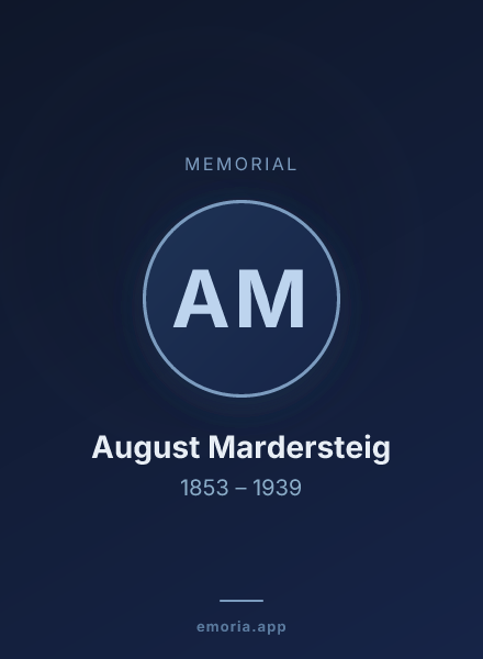 Memorial portrait of August Mardersteig
