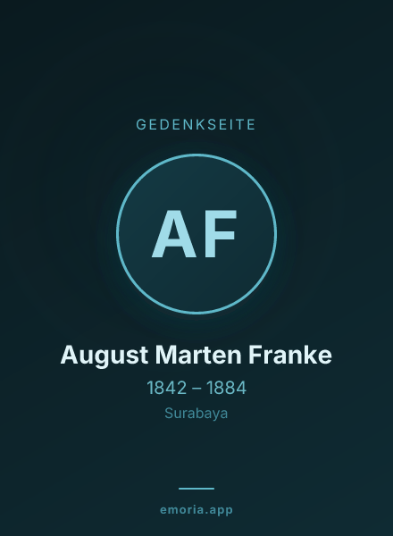 Gedenkportrait von August Marten Franke