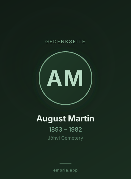 Gedenkportrait von August Martin