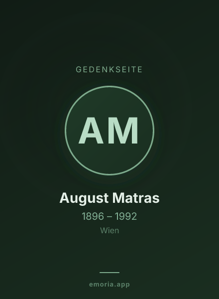Gedenkportrait von August Matras