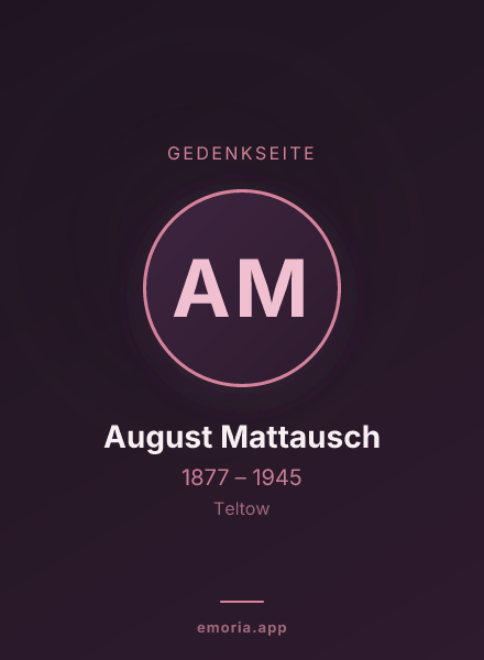 Gedenkportrait von August Mattausch