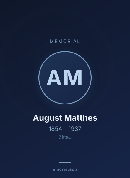 Memorial portrait of August Matthes