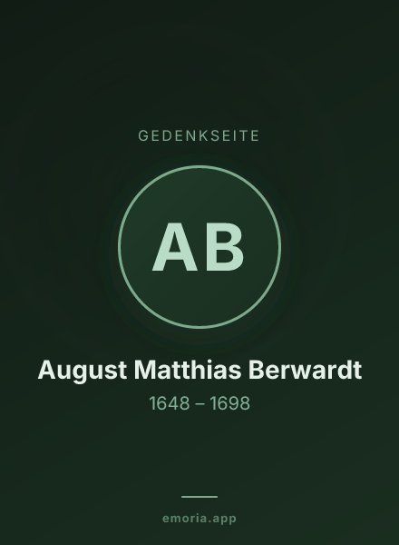 Gedenkportrait von August Matthias Berwardt