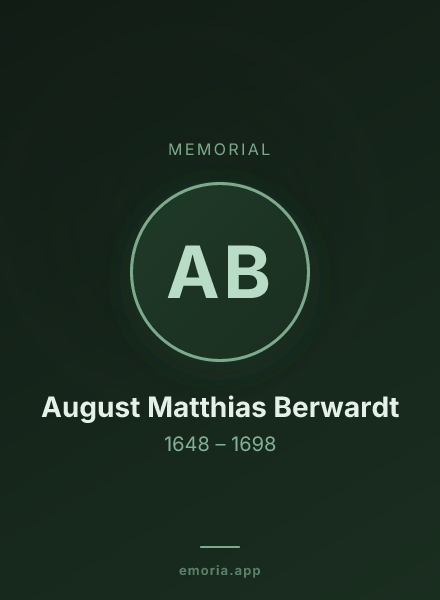 Memorial portrait of August Matthias Berwardt