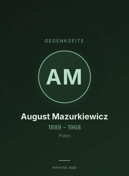 Gedenkportrait von August Mazurkiewicz