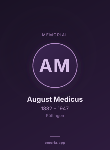 Memorial portrait of August Medicus
