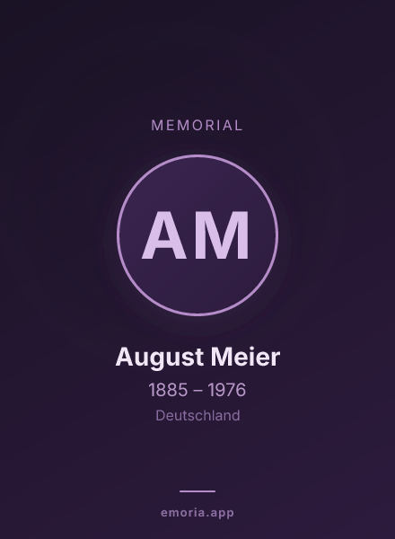 Memorial portrait of August Meier