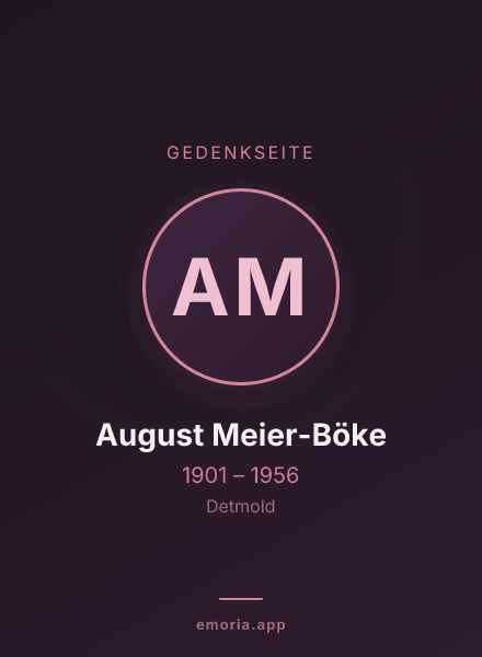 Gedenkportrait von August Meier-Böke