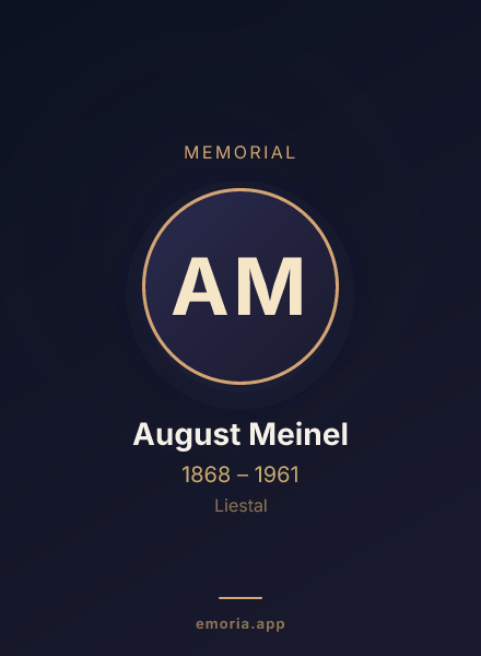 Memorial portrait of August Meinel