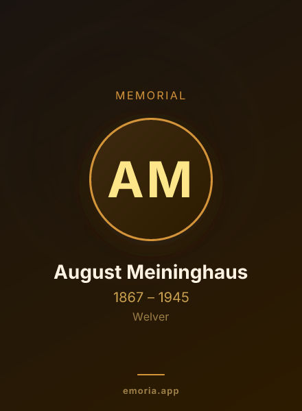 Memorial portrait of August Meininghaus