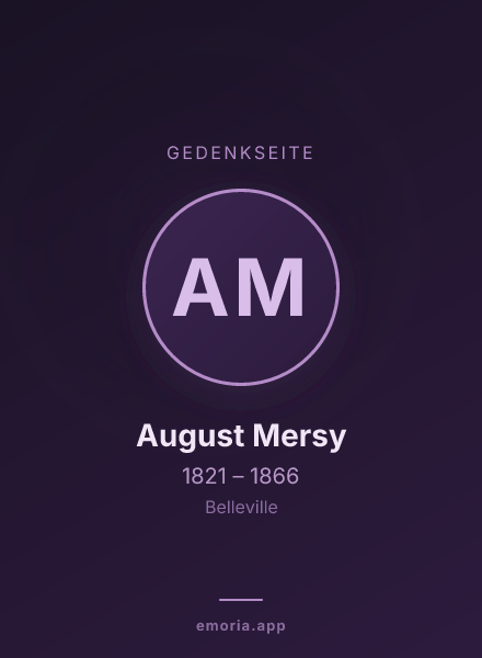 Gedenkportrait von August Mersy