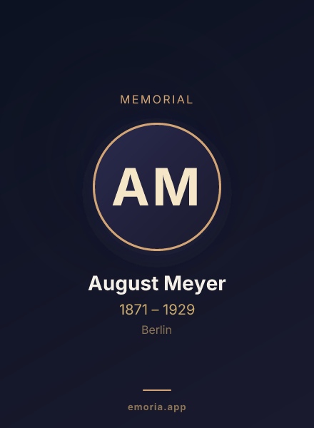 Memorial portrait of August Meyer