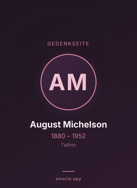 Gedenkportrait von August Michelson