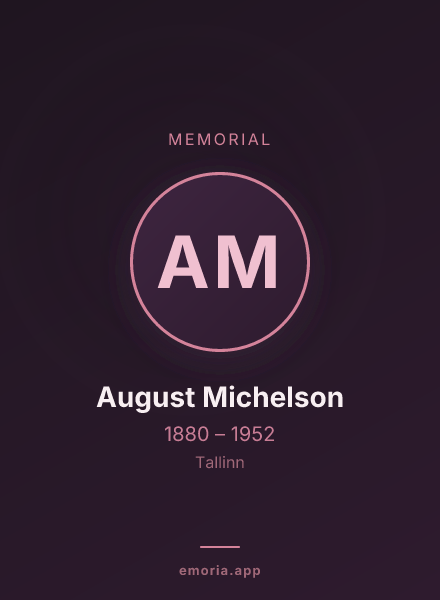 Memorial portrait of August Michelson