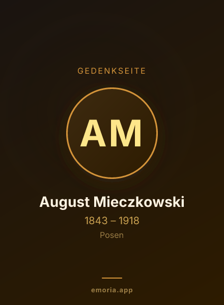 Gedenkportrait von August Mieczkowski