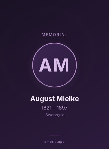 Memorial portrait of August Mielke