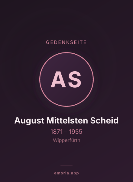 Gedenkportrait von August Mittelsten Scheid