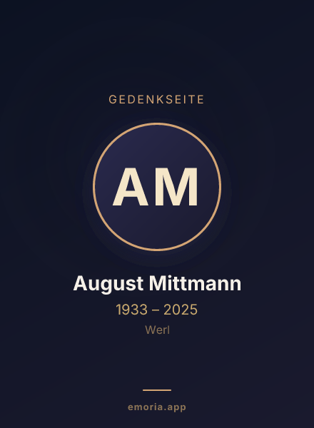 Gedenkportrait von August Mittmann