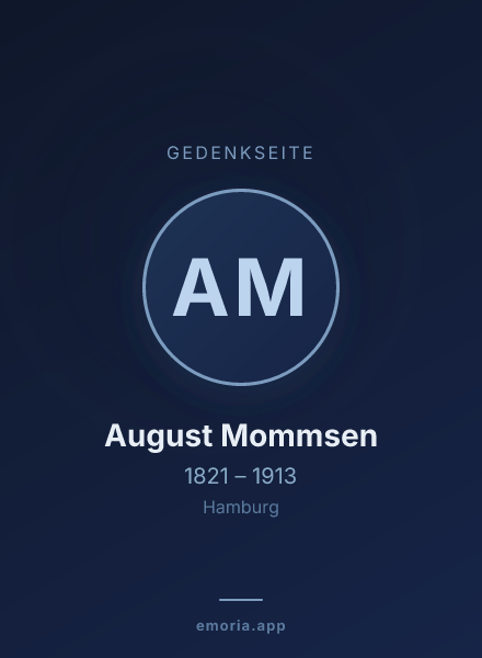 Gedenkportrait von August Mommsen