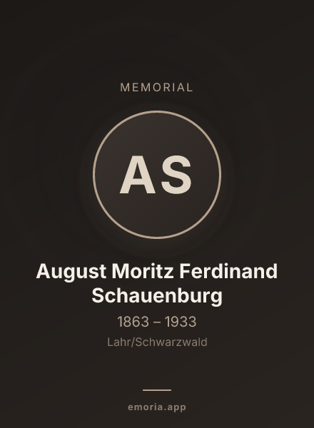 Memorial portrait of August Moritz Ferdinand Schauenburg