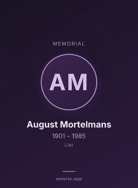 Memorial portrait of August Mortelmans