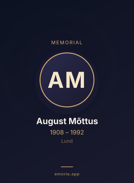Memorial portrait of August Mõttus
