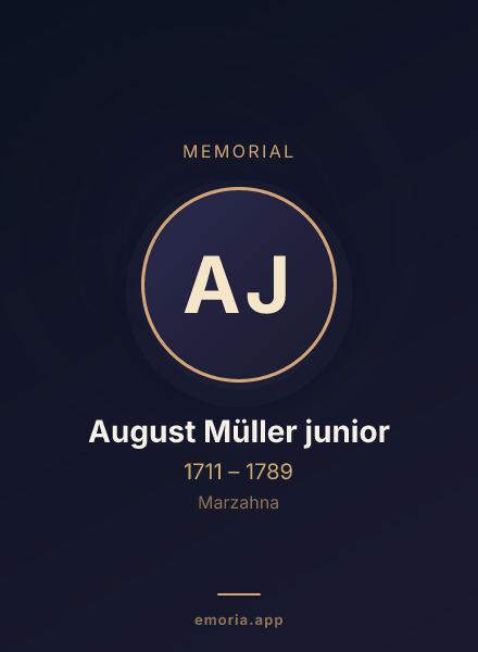 Memorial portrait of August Müller junior