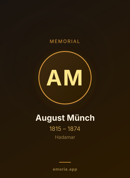 Memorial portrait of August Münch
