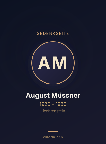 Gedenkportrait von August Müssner