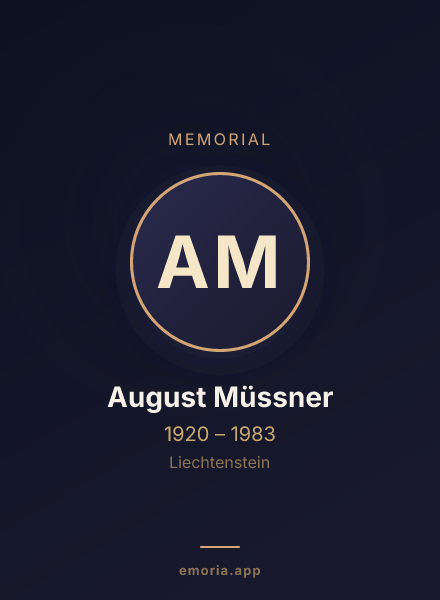 Memorial portrait of August Müssner