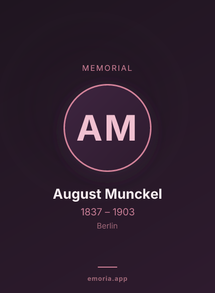 Memorial portrait of August Munckel
