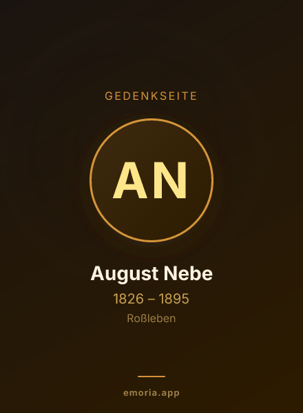 Gedenkportrait von August Nebe