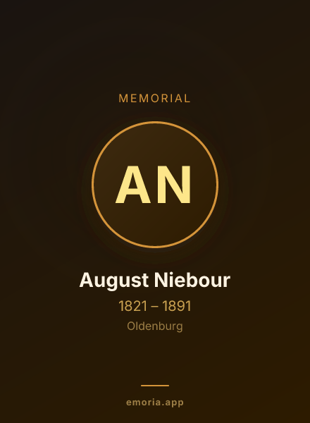 Memorial portrait of August Niebour