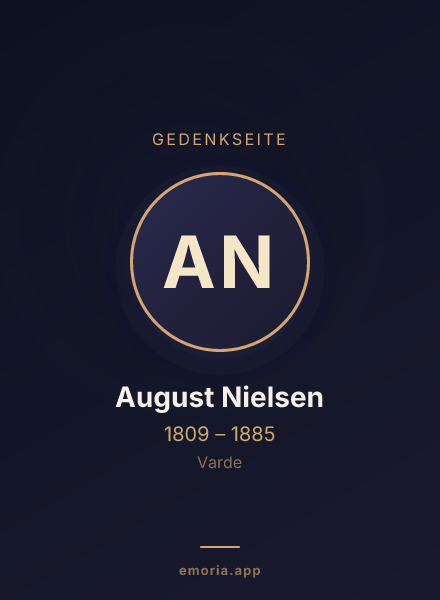 Gedenkportrait von August Nielsen