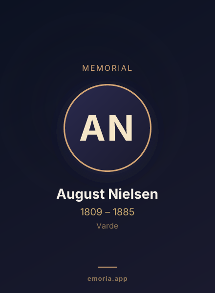 Memorial portrait of August Nielsen