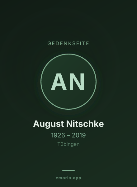 Gedenkportrait von August Nitschke