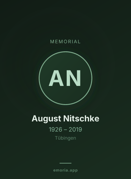 Memorial portrait of August Nitschke