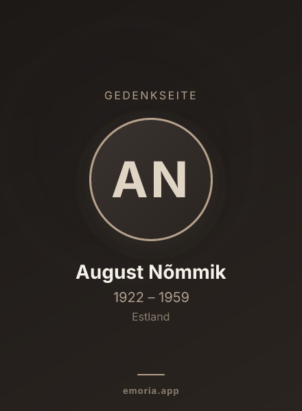 Gedenkportrait von August Nõmmik